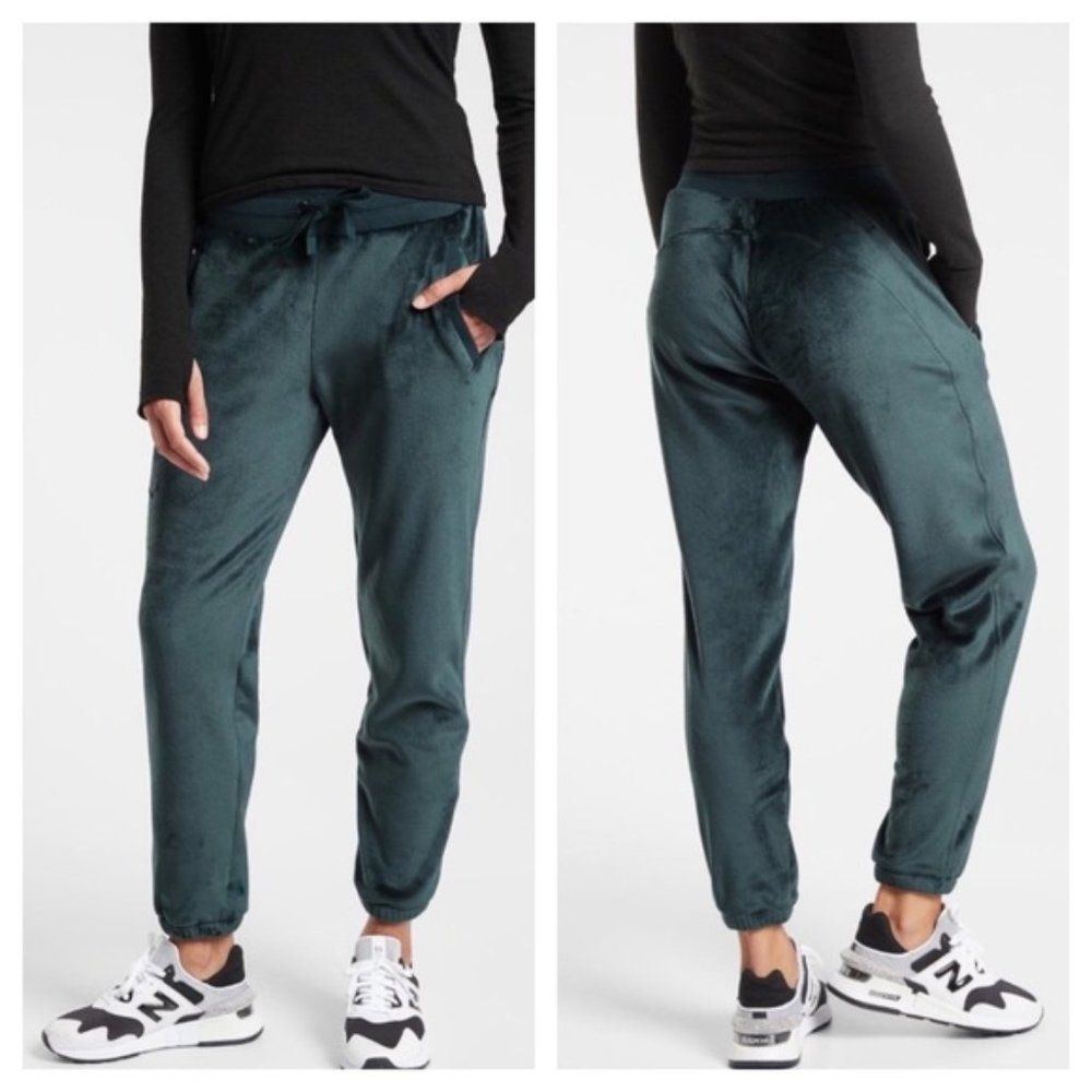 Athleta Double Cozy Karma Joggers Nordic Teal Size S